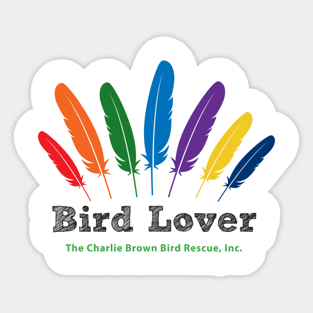 CB bird lover - black type Sticker by Just Winging It Designs